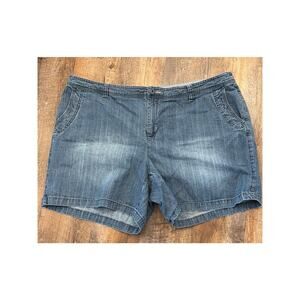 Natural Reflections Denim Shorts Women’s 20W Blue Mid Rise Casual Jean Shorts